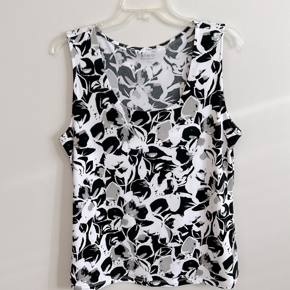 Tank top by Cleo, black, white & grey, women’s, size L